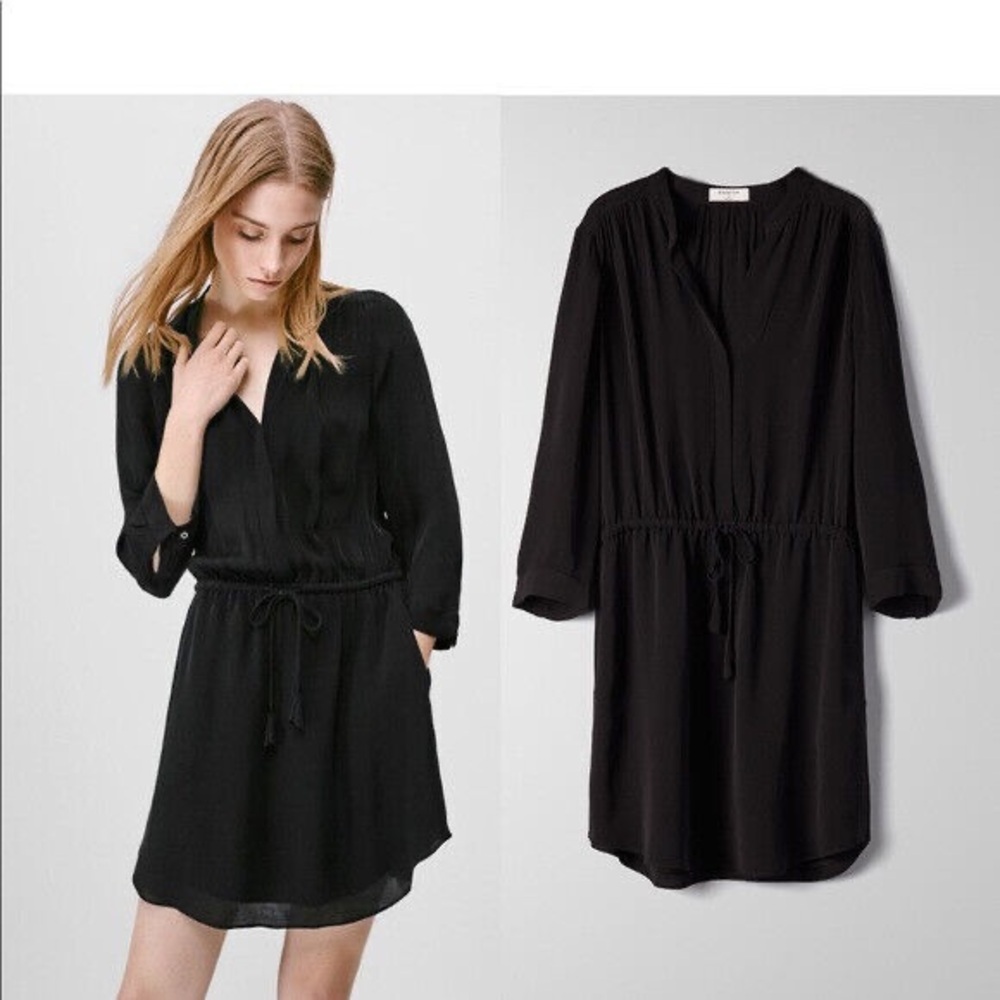NWOT Aritzia Babaton Bennett Mini Shirt Dress in Black - Size XS